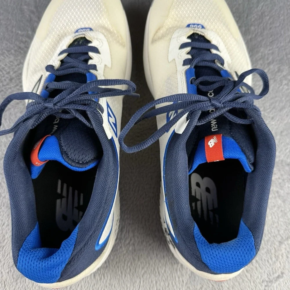 Men's New Balance 996v6 White/Blue Pickle Ball Court Shoe 10 Athletic Sports